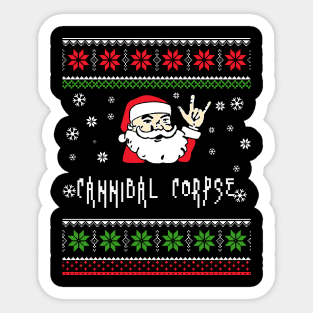 cannibal corpse santa metal Sticker